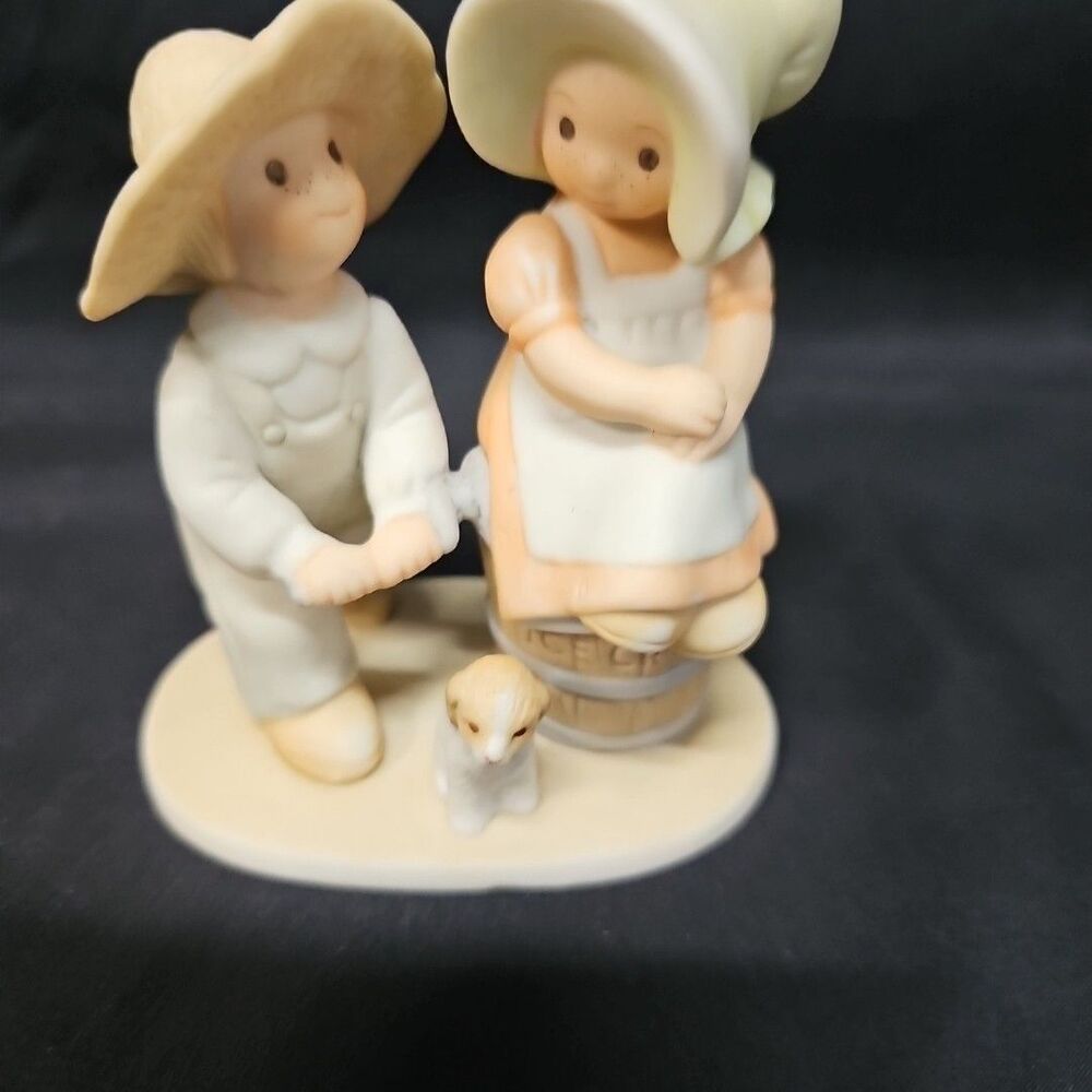 Vintage Circle of Friends Taste and See Porcelain Figurine Religious Country